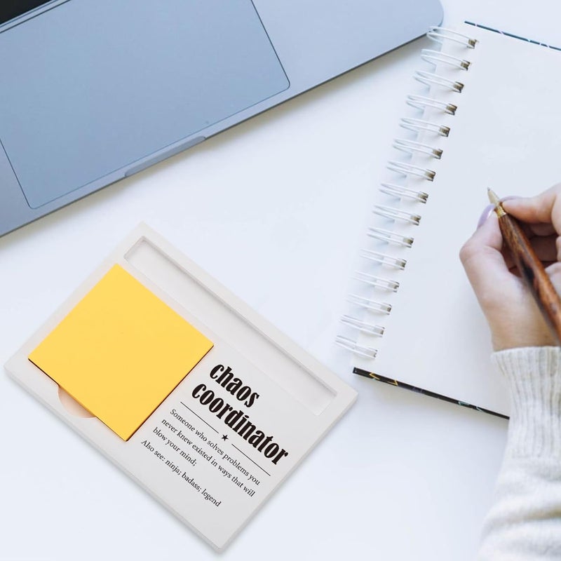 EFFJNSG Chaos Coordinator Sticky Note Holder for Desk, Funny Office Gift for Coworker, Assistant, Teacher, Boss, Project Manager, Self-Stick Note Pad Organizer with Humor Quote for Women Men EDP227 - Image 5